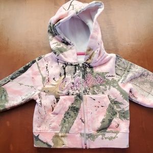 Cabela's pink camouflage infant sweater